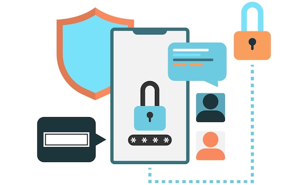 funzione di blocco dello smartphone. smartphone bloccato con maggiore sicurezza