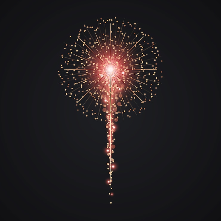 Vettore fuochi d'artificio rosso vettoriale