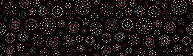 Fuochi d'artificio vector seamless pattern sparkler texture design per festival festa compleanno natale o