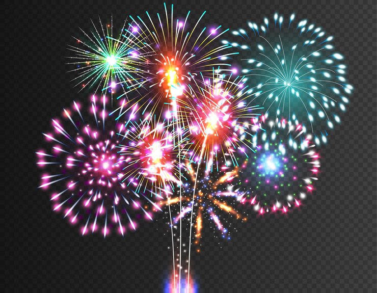 Vettore fuochi d'artificio