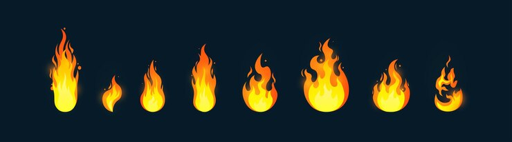 Vettore fuoco diverso