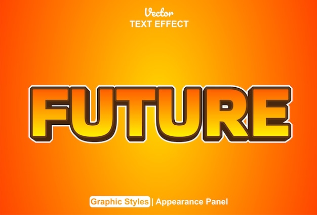 Futuro effetto testo con stile grafico e modificabile