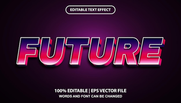 Futuro modello di effetto di testo modificabile