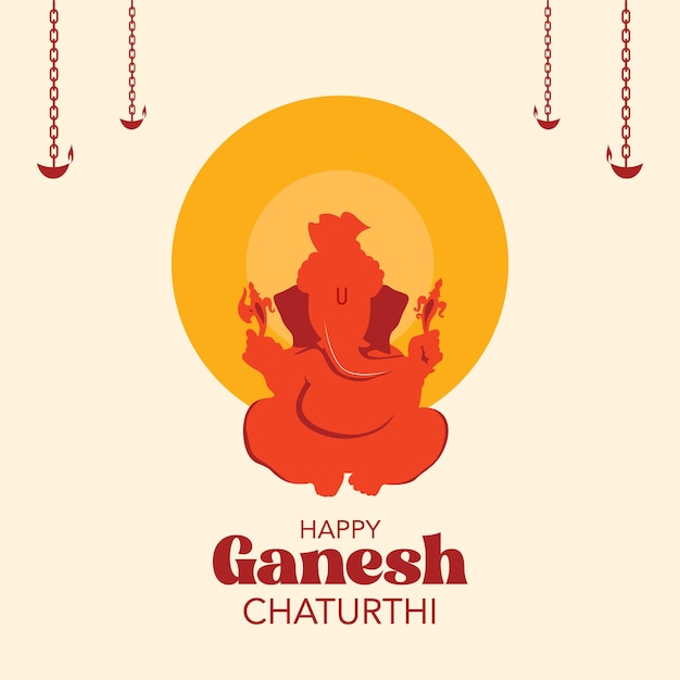 Ganesh Chaturthi immagine vettoriale