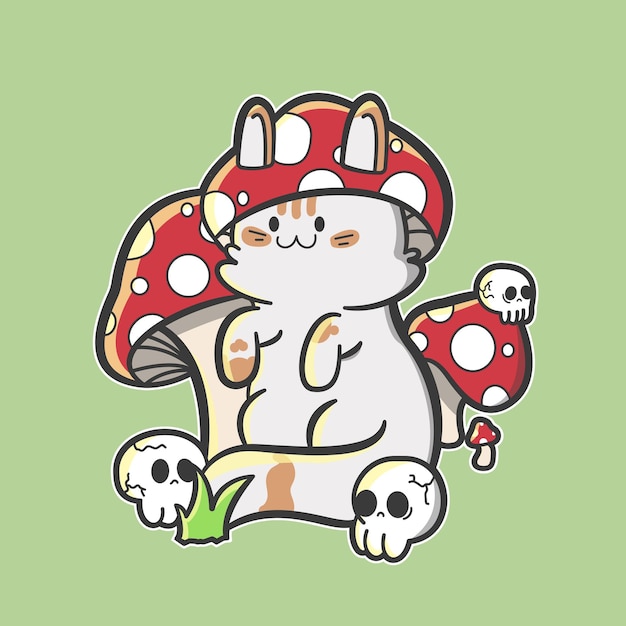 gatto dei funghi