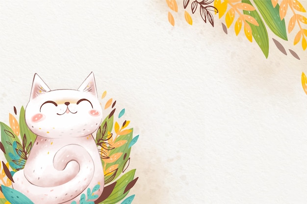 Gatto felice in fiori