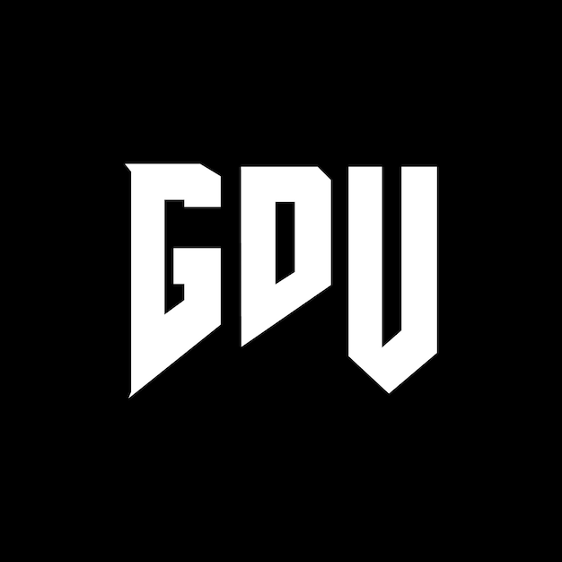 GDU letter logo design per società tecnologica GDU logo design combinazione di colori bianco e nero GDU Logo GDU vettore GDU design GDU icona GDU alfabeto GDU tipografia logo design