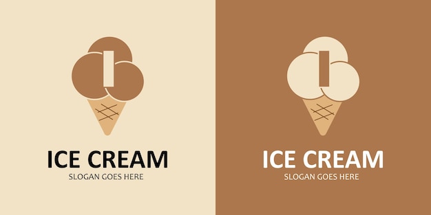 Gelato con lettera 1 Logo Design