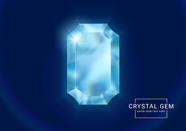Gemma di gioielli in cristallo fantasia in pietra a forma di poligono