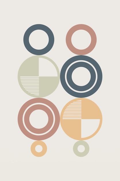 Geometrica Bauhaus opere d'arte sfondo astratto geometrica Bauhaus decorazione murale poster metà secolo arte murale moderna