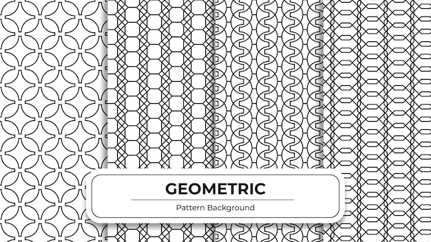 Geometrica Seamless Pattern di sfondo Pack vettore