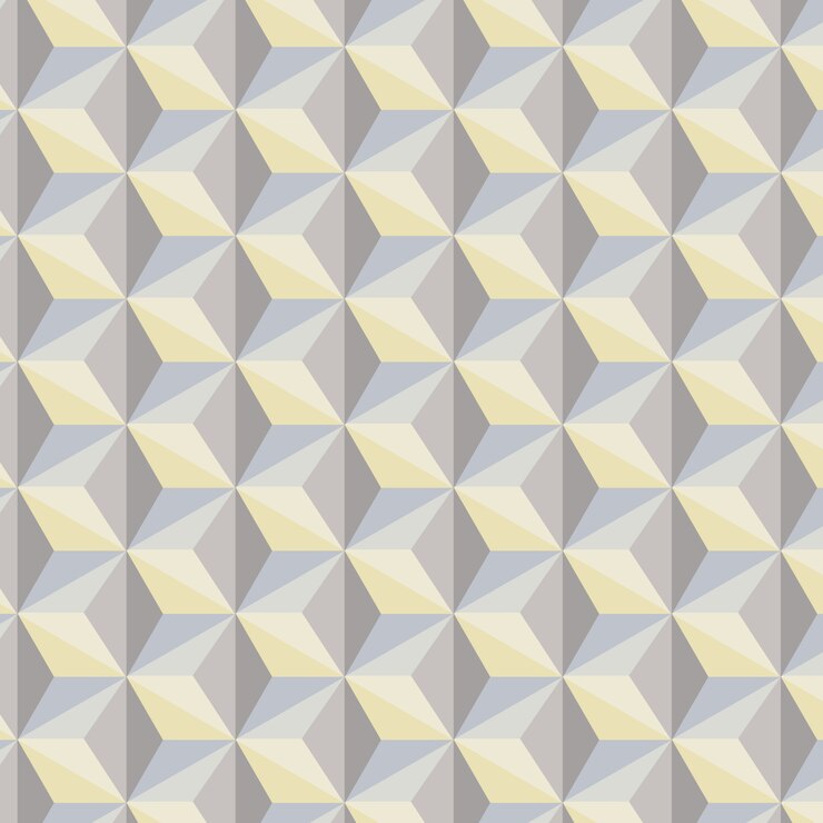 Vettore geometrico astratto nei toni del grigio, blu e giallo