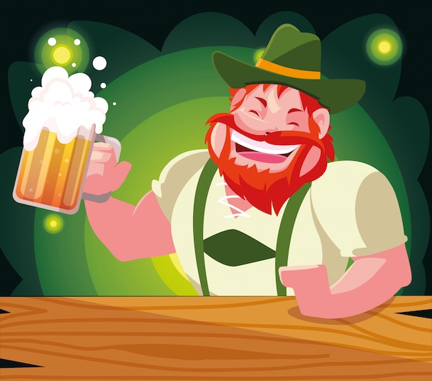 Germania oktoberfest uomo disegno vettoriale