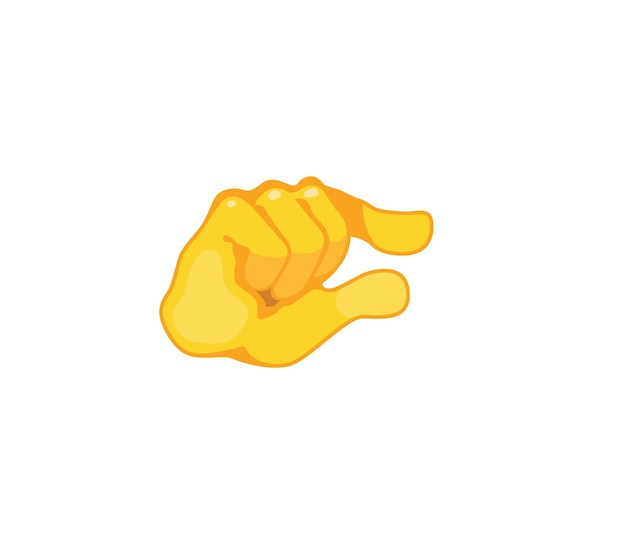 Gesto emoji pizzicato Emoticon vettoriale illustrazione di una mano che esegue un gesto di misurazione