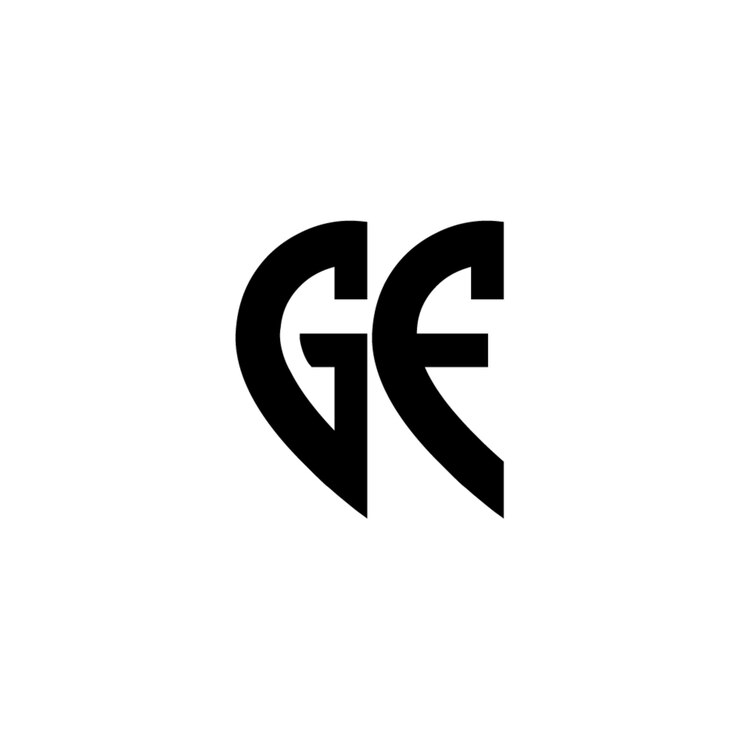 Vettore gf monogramma logo design lettera testo nome simbolo logo monocromatico carattere alfabeto semplice logo