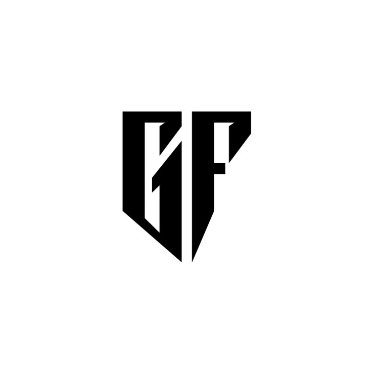 Vettore gf monogramma logo design lettera testo nome simbolo logo monocromatico carattere alfabeto semplice logo