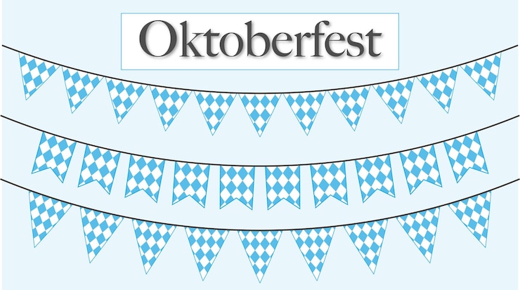 Vettore ghirlande dell'oktoberfest