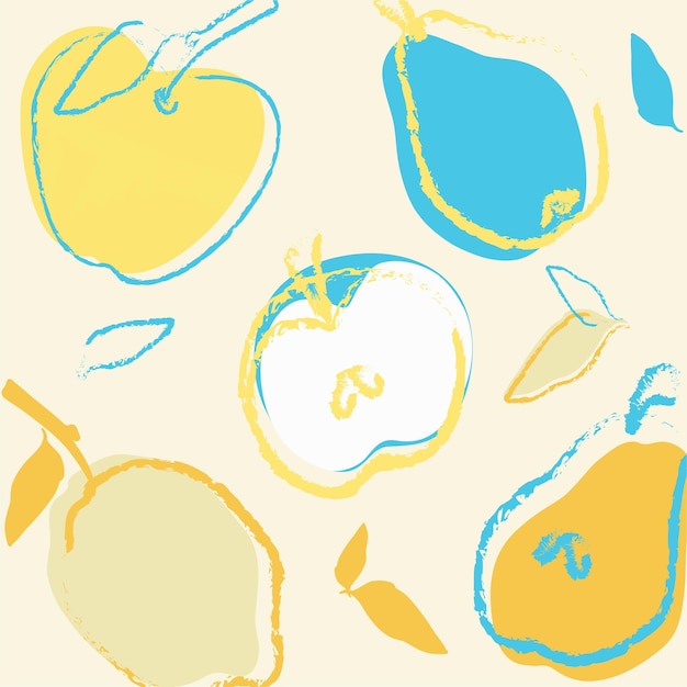 Giallo blu frutta