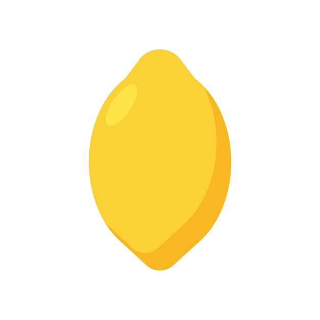 Giallo limone design piatto illustrazione vettoriale di giallo limone su sfondo bianco