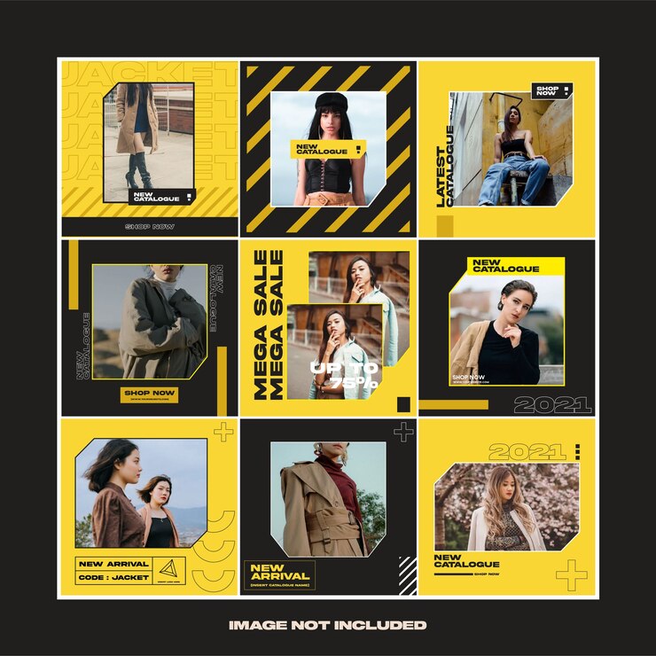 giallo moda street wear social media instagram modello post
