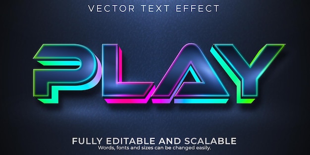 Gioca con effetti di testo modificabili, rgb e stile di testo al neon