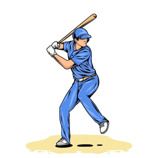 giocatore di baseball pronto a giocare