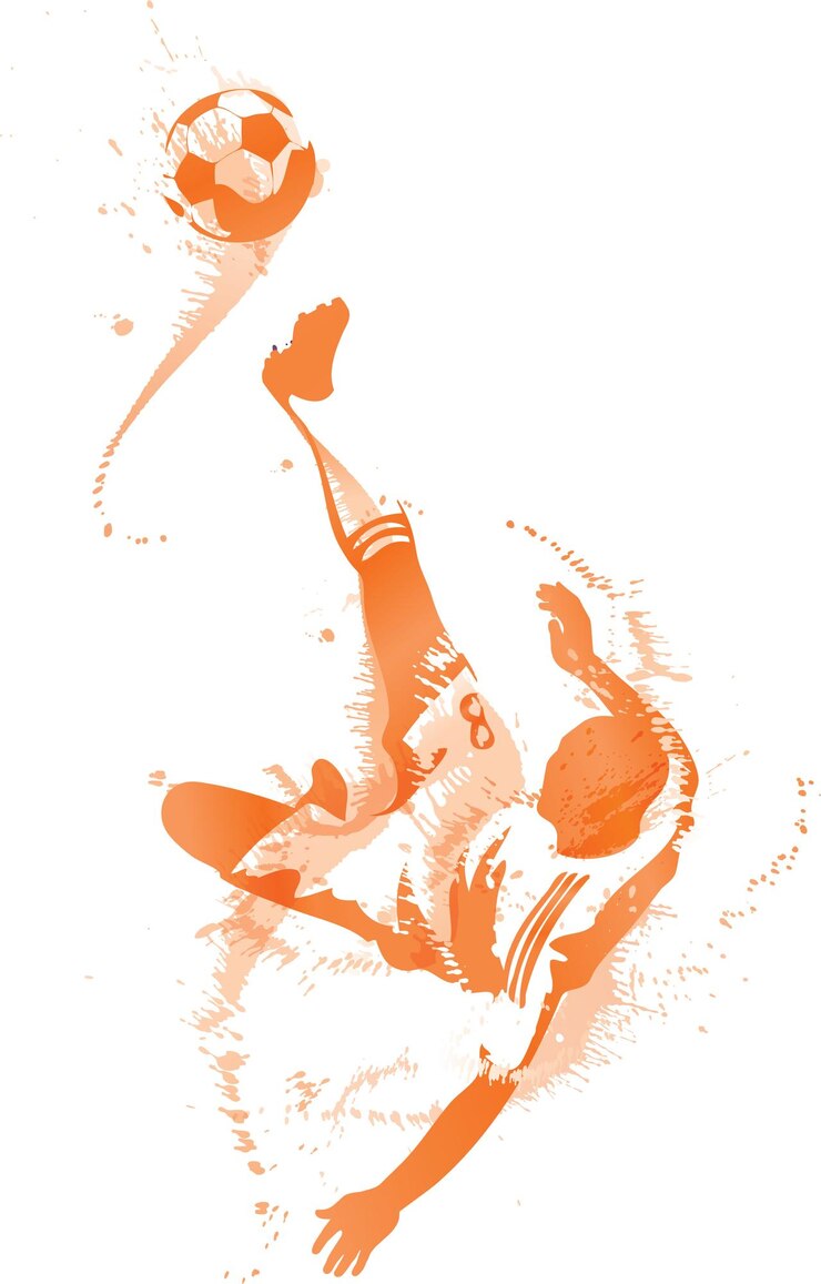giocatore di calcio che calcia una palla da calcio