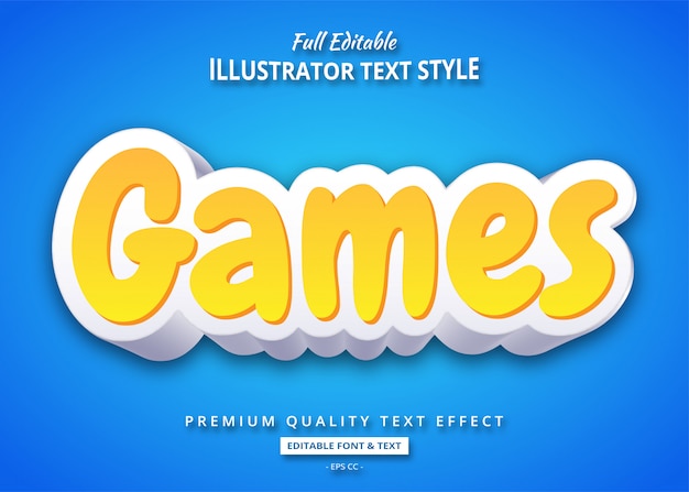 Giochi di cartone animato Effetto testo