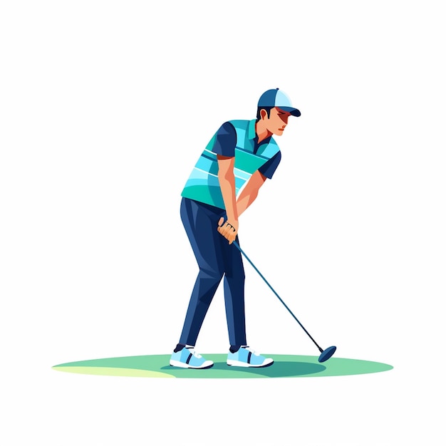 gioco competizione vettore sport design corso palla club golf attrezzature grafica golf pla