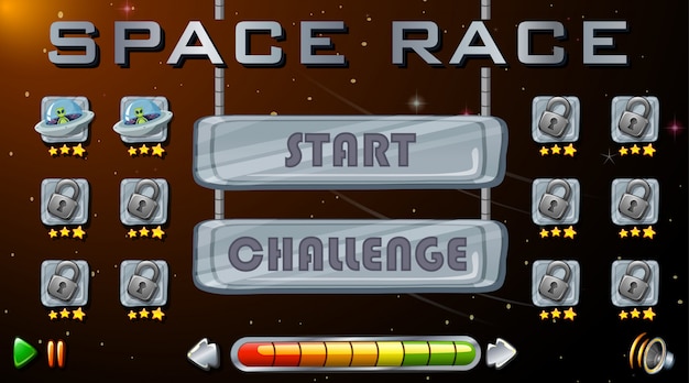 Gioco di corsa spaziale