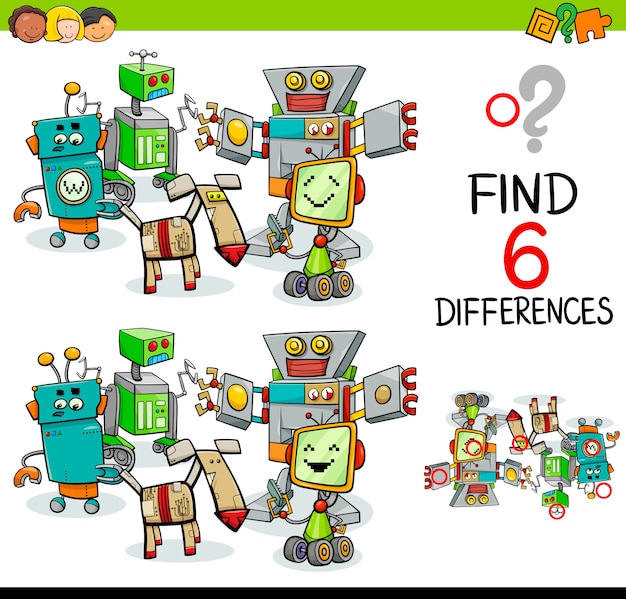 gioco di differenza con i robot