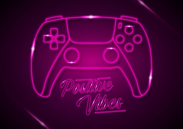 Gioco di vibrazioni positive effetto neon