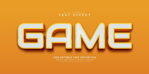 Gioco effetto testo modificabile in stile 3d