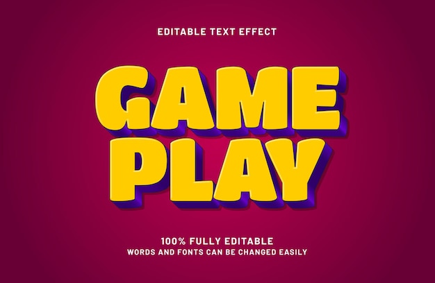 gioco gioco effetto di testo modificabile in stile di testo di gioco e bambini