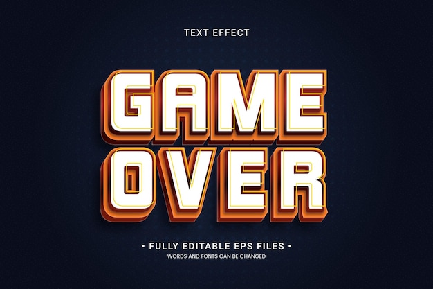 Gioco su effetto di testo tridimensionale modificabile