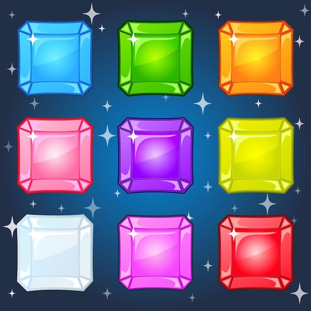 Gioielli a forma di ottagono colorato per il design di 3 giochi di abbinamento