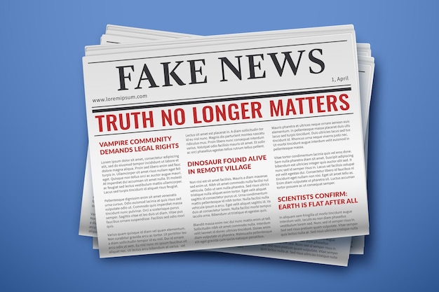 Giornale di notizie false con titoli satirici