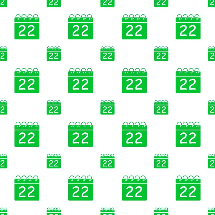 Vettore giornata della terra 22 aprile data della giornata della terra nel modello del calendario