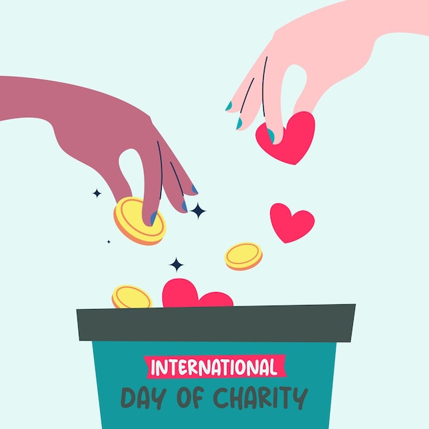 Giornata di beneficenza Banner Web illustrazione dello sfondo vettore