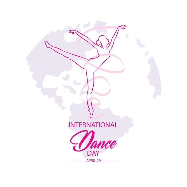 Giornata internazionale della danza 29 aprile Modello di progettazione per poster opuscolo di invito a volantino banner