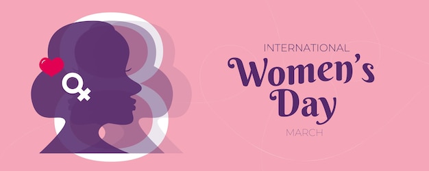 Giornata internazionale della donna 8 marzo cartolina di auguri vettoriale illustrazione dello sfondo