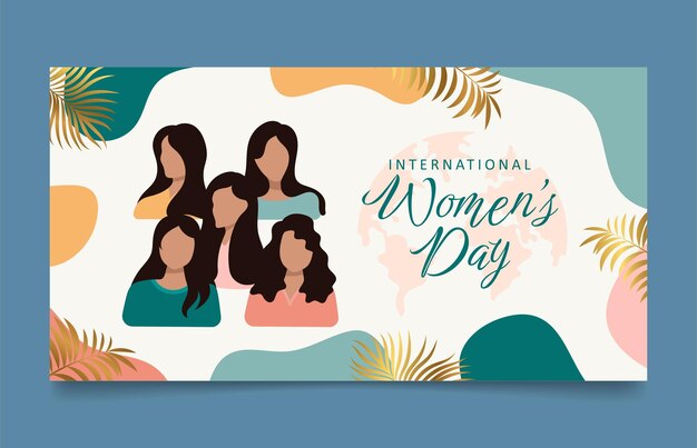 Giornata internazionale della donna con illustrazioni astratte Vibes anni '90