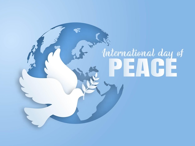 Giornata internazionale della pace Carta tagliata della Giornata internazionale della pace con spazio per la copia