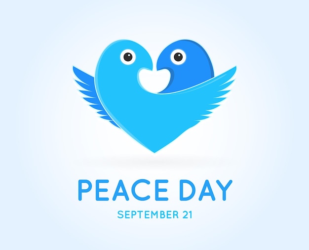 Giornata internazionale della pace con il vettore di colomba