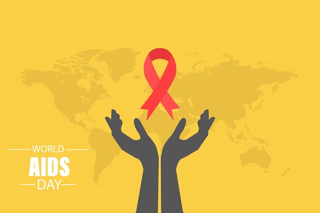 Giornata mondiale contro l'AIDS 1° dicembre Poster della Giornata mondiale contro l'AIDS eps 10