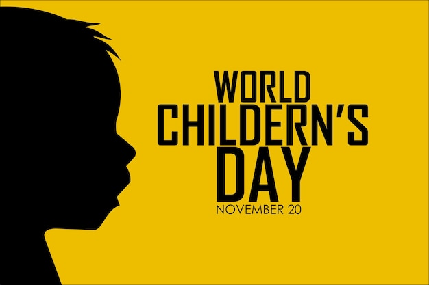 GIORNATA MONDIALE DEI BAMBINI 20 NOVEMBRE CON SFONDO GIALLO