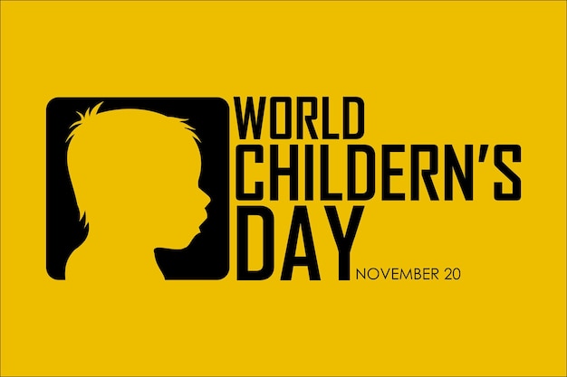 GIORNATA MONDIALE DEI BAMBINI 20 NOVEMBRE CON SFONDO GIALLO