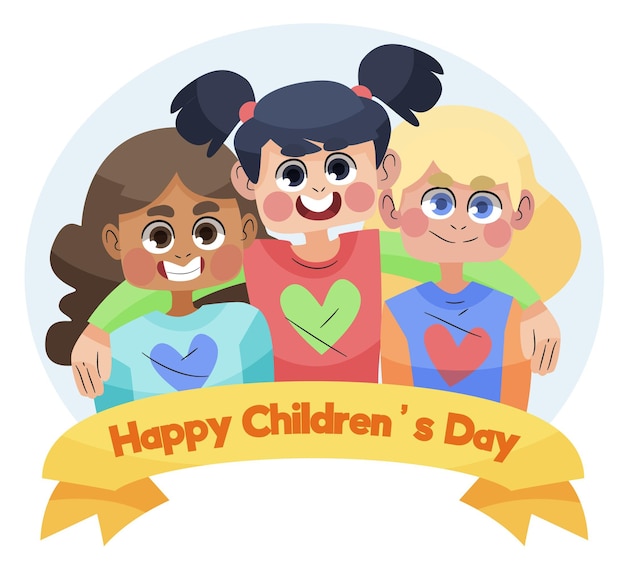 Giornata mondiale dei bambini disegnati a mano design
