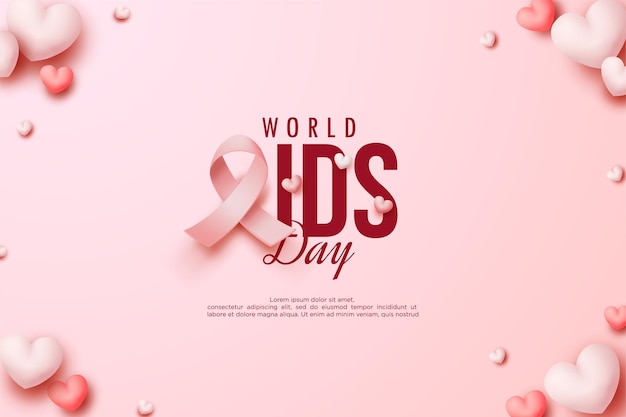 giornata mondiale dell'aids con nastro 3D