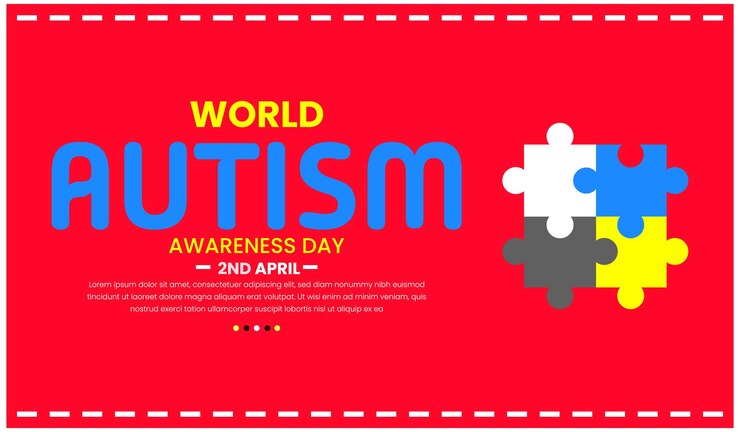 Vettore giornata mondiale dell'autismo empowerment of individuals with autism giorno mondiale della consapevolezza sull'autismo 22 aprile festa